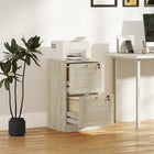 HOMCOM classeur 2 tiroirs pour documents Letter/A4 verrouillable - chêne-Le design compact occupe peu d’espace au sol 

