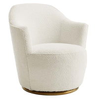 Modway - Nora Boucle Tapis Chaise pivotante - Blanc-Chaise pivotante d’accent