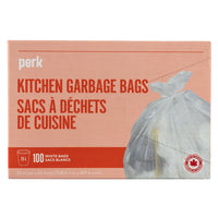 Perk - sacs à ordures - blanc - Paquet de 100-Sacs à ordures
