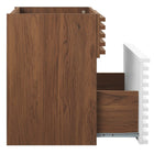 Modway - Render Fixation murale de 18" Armoire de toilette de salle de bain (lavabo non inclus) - Noyer blanc-Bassin d’évier et installations non inclus
