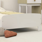 Qaba - Cadre de lit pour filles et garçons, mobilier de chambre - blanc-Couleur : Blanc
