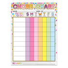 Ashley Productions - ASH97004 Smart Poly PosterMat Pals Économiseurs d'espace - 13" x 9-1/2" - Style Confetti des tâches ménagères - Lot de 10-Utilisez avec des marqueurs effaçables à sec ou à base d'eau et des crayons lavables. Surface inscriptible/effaçable.