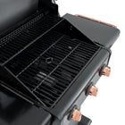 Kenmore - Barbecue au gaz sur piédestal à 3 brûleurs - Noir/cuivré-Grille de maintien au chaud en fil d’acier revêtue de porcelaine.