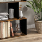 HOMCOM - Étagère à 5 niveaux pour salon, salle d’étude, bureau à domicile - brun rustique-Matériau : Panneau de particules 