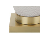 Monarch Specialties - Luminaire - 26 po H Lampe De Table - Céramique Blanche - Abat-Jour Ivoire / Crème - Transitionnel-Dimensions assemblées : 16 po L x 16 po P x 26 po . base : 7,5 po L x 7,5 po P x 13,5 po H . abat-jour : 16 po L x 16 po P x 10 po H