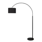 Monarch Specialties - 9641 81"H Lampadaire - Métal Noir/Abat-Jour Noir-Cette lampe sur pied arquée de 81 po présente une finition noire élégante associée à un abat-jour noir, s'intégrant parfaitement aux salons, chambres ou bureaux avec une élégance moderne et raffinée