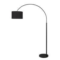 Monarch Specialties - 9641 81"H Lampadaire - Métal Noir/Abat-Jour Noir-Cette lampe sur pied arquée de 81 po présente une finition noire élégante associée à un abat-jour noir, s'intégrant parfaitement aux salons, chambres ou bureaux avec une élégance moderne et raffinée