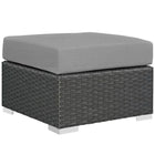 Modway - Sojourn Terrasse extérieure Ottoman Sunbrella in Toile gris-Tissu Sunbrella durable