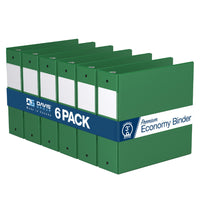 Davis Group Super économie, Reliure à anneaux ronds 3 po, paquet de 6 – Vert-3 Reliure À Anneaux