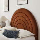 Modway - Solana Arqué Performance Velvet Lit de plateforme complet, Rouille-Rembourrage en mousse dense