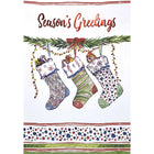 Mill Brook Studio - Cartes De souhaits Noël / Enveloppes - 5-3/8 po x 7-3/4 po - Joyeuses Fêtes: Bas de Noël - Paquet de 18-Cartes de souhaits qualité boutique