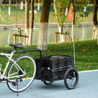 Aosom - Remorque de vélo pour transport de marchandises, charge max, 88 lbs, noir-Une boîte de rangement amovible et pliable a un volume de 17,2 gallons (65 L)
