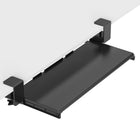 ShoppingAll - Pince de bureau sous le plateau à clavier de bureau avec tiroir coulissant réglable de 26,7 po L x 12,5 po P-Vérifiez La Compatibilité Du Bureau Avant L’Achat – Ce plateau nécessite une surface de bureau plane sans barres de support, coins arrondis ou biseautés sous le bureau