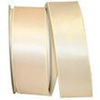 JAM Paper - Ruban de satin simple face - 2 1/2" de large x 50 m - Ivoire-Couleur: Ivoire