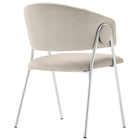 Modway - Nella Rembourré Performance Velvet Chaise à manger Ensemble de 2 - Argent d’amande-8