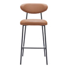 Zuo - Rorun Tabouret de bar - Brun - Ensemble de 2-Rembourrage moelleux et confortable