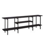Manhattan Comfort - Console moderne Celine 70,86 po - Noir-Parfait pour exposer des articles de décoration intérieure, des cadres, des bibelots et des trophées
