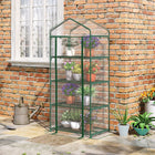 Outsunny serre portable 28 po L x 20 po l x 63 po H avec 4 étagères, transparent-Parfait pour les jardiniers amateurs  
