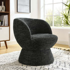 Modway - Vesta Tissu chenille Rembourré Chaise pivotante - Noir de carbone-Tissu en chenille