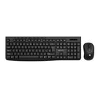Intekview - Ensemble clavier bilingue et souris sans fil - Noir-Connexion sans fil puissante avec une portée de 10 mètres, sans décalage ni interférence
