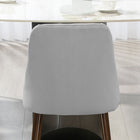 HOMCOM - Chaises de salle à manger avec revêtement toucher velours - gris - lot de 6-Couleur : Gris