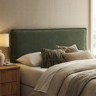 Modway - Camille Mélange de lin rembourré Tête de lit Queen size - Sauge-Conception de coussins rembourrés