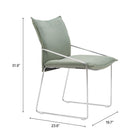 Zuo - Pola Chaise de salle à manger - Vert - Ensemble de 2-6