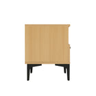 Manhattan Comfort - Lot de 2 tables de chevet modernes Amara 39,4" - Chêne naturel-Parfait pour le rangement de chevet, les lampes ou les objets de décoration