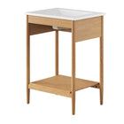 Modway - Zaire 24" Vanette de salle de bain - Blanc naturel-Placage de grains de bois
