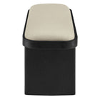 Modway - Iver 43" Bois rembourré Banc d’accent - Lin noir-Assemblée requise