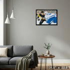 Sidney Crosby & Auston Matthews Face-Off sur toile - Toile encadree - 31" x 22"-Prêt à accrocher - livré entièrement assemblé