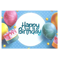 Mill Brook Studio - Cartes de souhaits Fête avec enveloppes – 5-3/8 po x 7-3/4 po – Enfant : gâteau et ballons – paquet de 18-Cartes de souhaits qualité boutique