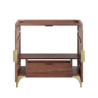 Modway - Daylight 36" Armoire à coiffeuse de salle de bain - Noyer-Rangement spacieux