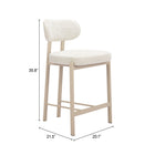 Zuo - Aurea Tabouret de comptoir - Light Gris - Ensemble de 2-8