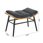 Manhattan Comfort - Ensemble moderne Benson de 3 pièces pour patio avec fauteuils à bascule - Gris - Lot de 3-Table basse avec verre trempé amovible