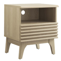 Modway - Render Table de chevet, Chêne-Table de chevet du milieu du siècle