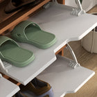 HOMCOM - Armoire à chaussures avec 4 tiroirs rabattables et étagères réglables - bois naturel-Matériaux : Panneau de particules, pin 