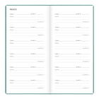 Letts of London - 2027 Agenda hebdomadaire mince Woodland - 5-7/8" x 3-1/8"- Vert - Mutlilingue-Papier blanc issu de sources durables