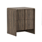 Manhattan Comfort - Table de nuit contemporaine Novara 22" à 2 tiroirs - Noyer Jacobean-Design compact et fonctionnel idéal pour les chambres, les chambres d’amis ou les petits espaces