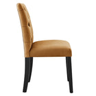 Modway - Duchess Performance Velvet Chaises de salle à manger Ensemble de 2 - Cognac-Capsules de pied non marquées