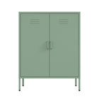 Manhattan Comfort - Buffet d’appoint moderne Naomi 31,5 po - Vert-Armoire d’appoint moderne en métal parfaite pour le rangement et l’organisation