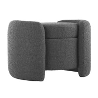 Modway - Nebula Boucle Rembourré Ottoman - Charbon de bois-Ottoman de stockage moderne