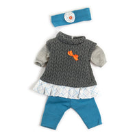 Miniland Educational - Vêtements de poupée - Tenue automne/printemps fille-favourise le développement physique et la santé grâce à l’exercice de la motricité fine et des soins personnels