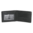 Club Rochelier - Portefeuille mince pliable pour homme avec carte d'identité amovible - Noir-Protection RFID
