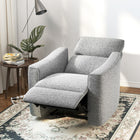 HOMCOM - Fauteuil inclinable électrique rembourré avec ports USB - gris-Inclinaison du dossier à 137° pour lire, faire la sieste ou regarder la télévision 