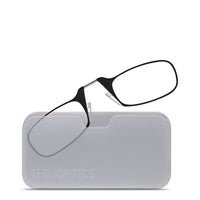 ThinOptics 2.0 Noir Lecteur avec Pod Blanc Universel - Noir-Le produit comprend les lunettes de lecture ThinOptics et l'étui universel avec un adhésif sans résidu à coller sur votre téléphone / étui ou toute autre surface dure et plate