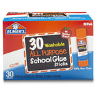 Elmer's - Bâtons de colle lavables pour l'école, tout usage, paquet de 30-Application propre et douce
