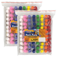 Creativity Street - Poms à décoller et à coller - 2 paquets de 240-240 pièces par paquet, vendu en 2 paquets, 480 pièces au total