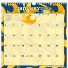 DateWorks - 2026 Calendrier Mural à Spirale 16 Mois - 12 po x 12 po - Fruits Mignons - Anglais -Janvier 2026 - Décembre 2026