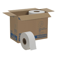 Georgia-Pacific - Pacific Blue Basic Papier toilette Jumbo Junior 1 épaisseur – 3,5 po x 2000 pi – Blanc – Lot de 8-Papier toilette simple épaisseur en rouleau Jumbo Junior longue durée de 8,9 pouces